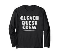 Marathon Water Station Team 5K 10K Running Quench Quest Crew Long Sleeve T-Shirt