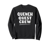Marathon Water Station Team 5K 10K Running Quench Quest Crew Sweatshirt