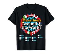 Marathons Around The World Country Showcase Marathon Runner T-Shirt