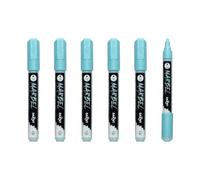 MARBEL - DA0226004230Cpack - Set of 6 Universal Markers with a Medium Round Tip, 4 mm, Lagoon Blue, No. 230 - Creative Leisure DIY Accessories - for Drawings