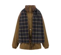 MARBELL Amy scarf-detail padded jacket - Brown 0-1