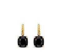 Marbella Drop Earrings In 18ct Yellow Gold With Black Onyx, 11mm