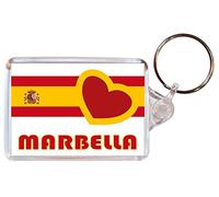 Marbella - Love Spain/Spanish Towns & Cities Flag - Double Sided Large Keyring Souvenir/Gift/Present