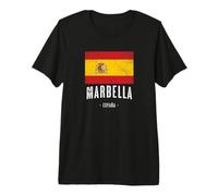 Marbella Spain | ES Flag City - Bandera Española Ropa - Premium T-Shirt