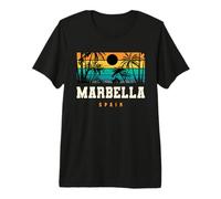 Marbella Spain Mediterranean Andalusia Beach Sunset Design Premium T-Shirt