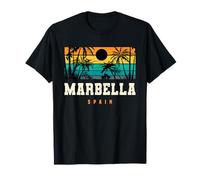 Marbella Spain Mediterranean Andalusia Beach Sunset Design T-Shirt