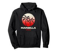 Marbella Spain Palm Tree Andalusia Beach Sunset Design Pullover Hoodie