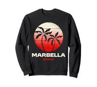Marbella Spain Palm Tree Andalusia Beach Sunset Design Sweatshirt