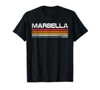 Marbella Spain Retro Stripes Vintage Travel T-Shirt