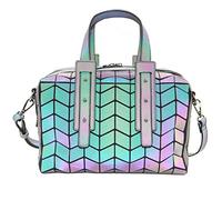 MARBER Women Luminous HandBag Boston Bag Nightglowing Geometric Triangle Lingge Foldable Large Capacity Fashion Matte Colorful Fashion Crossbody Bag Shoulder Bag for Women (colorful 2)