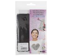 Marbet Flip Reversible Sequin Iron On Fabric 40cm x 14cm (Black & Black)