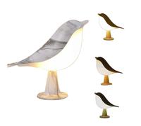 (Marble) 2 in 1 Aroma Lumibird Lamp Diffuser,3 Color Temperature Small Bird Table Lamp