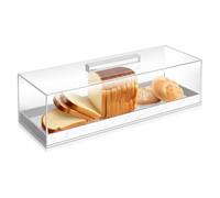 Marble Acrylic Rectangular Cake Tray with Lid, L Coered Cake Tray Rectangular Stand, Display Container with Lid, Stand Multifunctional Dessert