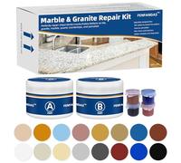 Marble and Granite Repair kit Porcelain Marble Stone and Quartz Countertops Repair kit for Chips Dents Cracks Holes Scratchs, Fix Chipped Edges Corners, Reattaches or rebuilds Missing Pieces