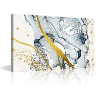 Marble Art Modern Wall Art Abstract Ink Picture Contemporary Artwork Print On Canvas Nordic Bedroom Wall Pictures for Living Room Framed Ready to Hang, 36x24in