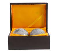 Marble Baoding Exercise Balls 2 Inch with Dedicated Case | Smooth Polished Finish, Resin Blend Construction, Calming Sensory Feedback, for Desk Job Workers on Business Trips