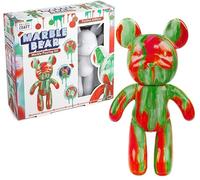 Marble Bear Pouring Kit Festive Christmas Edition - Marble Bear Paint Pouring Kit for Kids Aged 8+ Includes 23cm Bear, 3 x Paints, Tools and Instructions - Marble Bear Painting Craft Gift Set