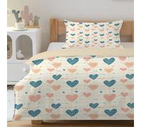 Marble Bedding - Single Duvet Cover Set, Plants Nordic Reversible Bedding Set, Soft Microfibre Quilt Cover and 2 Pillowcases, Floral Bed Sets, A-869