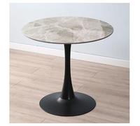Marble Bistro Table, Round Dining Table with Metal Base for Kitchen, Dining Room, Living Room, Modern Furniture Seats