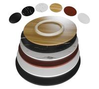Marble Black Round Rotating Serving Tray - 40" Wooden Turntable for Dining Table & Kitchen Countertop - Elegant Round Tabletop Serving Plate