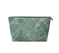 Marble Blue Grey Leather Travel Wash Bag, A Fashionable and Practical Makeup Organizer