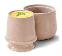 Marble Butter Keeper 4.25" inches White Butter Dish with Lid for Kitchen Countertop - French Butter Crock with Lid