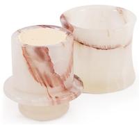 Marble Butter Keeper with Lid 4 Inch White Onyx Handmade Stone Butter Dish for Gifts & Kitchen Counter Decor, French Butter Crock with Water & Butter Container, Spreadable Butter Holder