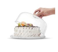Marble Cake Stand with Acrylic Dome Lid, Cake Holder with Lid, Dessert Display Stand with Dome Cover, Charcuterie Boards for Cheese, Chips, Fruit, Cake Board, Cake Plate for Party, Wedding