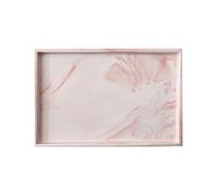 Marble Ceramic Bathroom Tray - Rectangle Decorative Vanity Tray for Makeup Perfume & Storage - Stylish Bathtub & Countertop Decor - Perfect for Home & Bathroom
