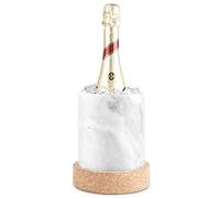 Marble Champagne/Wine Chiller/Cooler with Separate Cork Coaster Base - Prevents Table Marks from Condensation