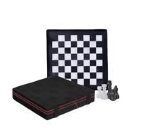 Marble Chess Set With Storage Box for Adults 12" Handmade Board Game with 32 Chess Pieces, & Storage Box, Luxury Travel Game, Elegant Gift for Home Decor (Black and White)