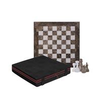 Marble Chess Set With Storage Box for Adults 12" Handmade Board Game with 32 Chess Pieces, & Storage Box, Luxury Travel Game, Elegant Gift for Home Decor (Oceanic and White)