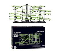 Marble Coaster Run Motor Set - Marble Maze Racing Game, Construction Marble Maze Game for Children, Electric Marble Run Kit with Battery Operated Design, Scientific Marble Roller Coaster B