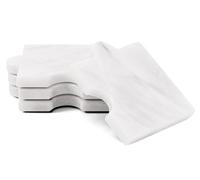 Marble Coasters Set of 4 White Puzzle Coasters | Felt Bottom Natural Stone Coasters 4 Inch for Bar Cart Coffee Table & Kitchen Coaster Holder Interlocking Housewarming Gift