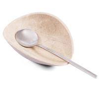 Marble Coffee Spoon Rest Verona - 4 Inch Small Spoon Rest for Coffee Bar Accessories, Kitchen Counter Utensil Rest for Tea & Coffee Spoons, Stirring Spoon Holder, Coffee Bar Supplies & Kitchen Decor