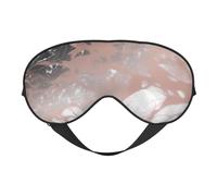 Marble Color Rose Gold Double-Sided Silk Sleep Mask, Adjustable Light Blocking Eye Mask for Travel, Men & Women, Soft Comfortable Blindfold 20x10cm