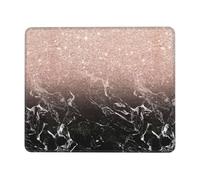 Marble Color Rose Gold Print Square Non-Slip Rubber Base Mouse Pad, Gaming Mouse Pad For Office Laptop Multi Size