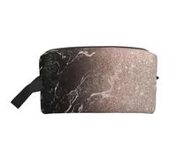 Marble Color Rose Gold Print Travel Toiletry Bag, Spacious Capacity Cosmetic Bag for Women Toiletry Bag for Men