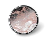 Marble Color Rose Gold Round Badge Cute Enamel Lapel Pin Brooches Button Pin Personalized Clothing Decoration Unisex Badge Holder Hats Bags Shirts Decor