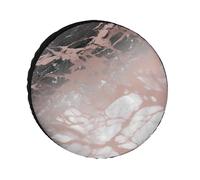 Marble Color Rose Gold Tire Covers Waterproof Anti UV Tire Cover 30inch Single Axle Wheel Covers for RV Truck SUV Trailer Universal for All Seasons