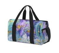 Marble Colorful Art Sports Duffel Bag Weekend Overnight Bag Tote Holdall Casual Travel Gym Duffel Bags for Kids Girls Boys Women Men