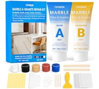 Marble Countertop Repair Kit, 160g/5.64oz Tile Repair Kit for Granite Quartz Acrylic Ceramic Stone and Fill Hole Chips Crack Scratches Dents, Reattaches Missing Edges on Countertops (Color Match)