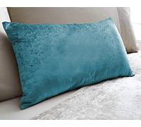 Marble Crushed Velvet 30cm x 50cm Boudoir Double Sided Cushion - Aqua