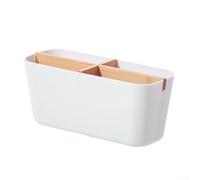Marble Design Bathroom Organizer 4 Compartment Slots(Oval-White)