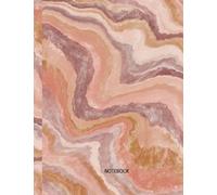 Marble Design Pink Notebook, Unlined Journal, 100 Page A4 Notepad