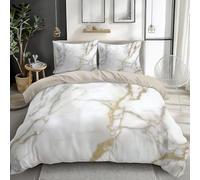 Marble Duvet Cover King Size, Pattern Bedding, Soft Cosy 3 Piece 110gsm Microfibre Quilt Cover and 2xPillow Case 50x75 cm with Zipper Closure for BedroomY2525