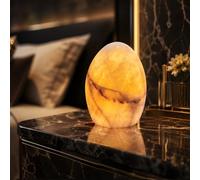 Marble Easter Egg Jade Touch Table Lamp Desk Bedside Lamps for Living Room Night Stands 3-Level Brightness, LED Night Light for Office Patio Camping Restaurant Home (Peach Jade)