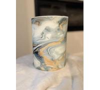 Marble Effect Edible Cake Wrap, A4 Premium Icing Sheet, Blue and Gold Design