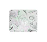 Marble Effect Light Gray Green Mouse Mat Pad - Modern Art Computer #14353
