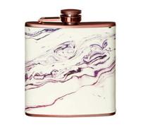 Marble Effect Rose Gold Hip Flask | Auden